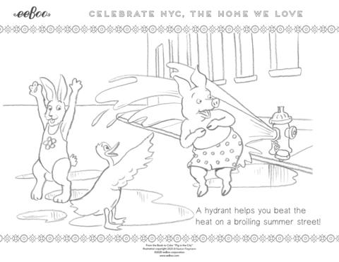 Download a Free Coloring Page: Cool Off During the New York City Summer