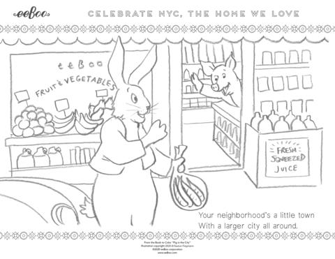 Download a Free Coloring Page: Your Neighborhood in New York City