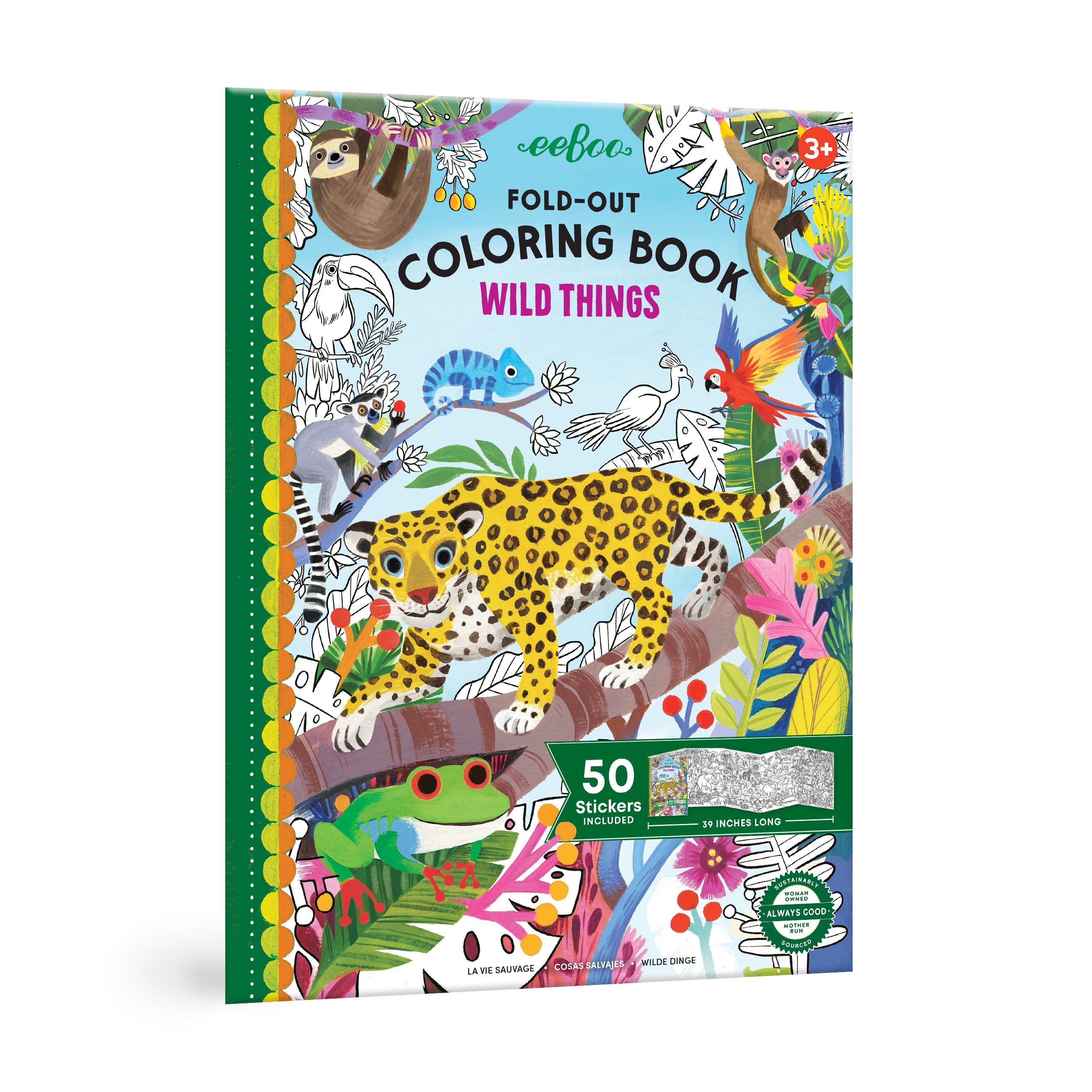 Fold-Out Coloring Book - Wild Things