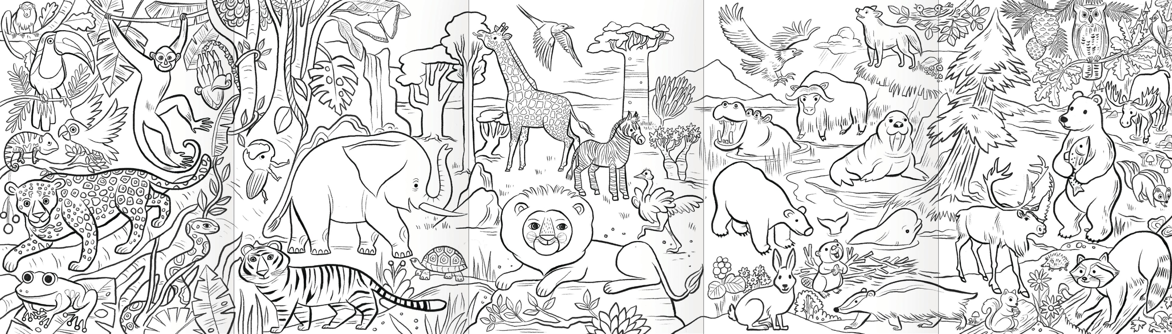 Wild Animals Biggie Mini Mural Bundle (6) by eeBoo | Unique Fun Gifts