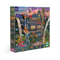Jigsaw puzzle box with a forest scene design featuring animals and a house. Alchemist's Forest 1000 Piece Puzzle
