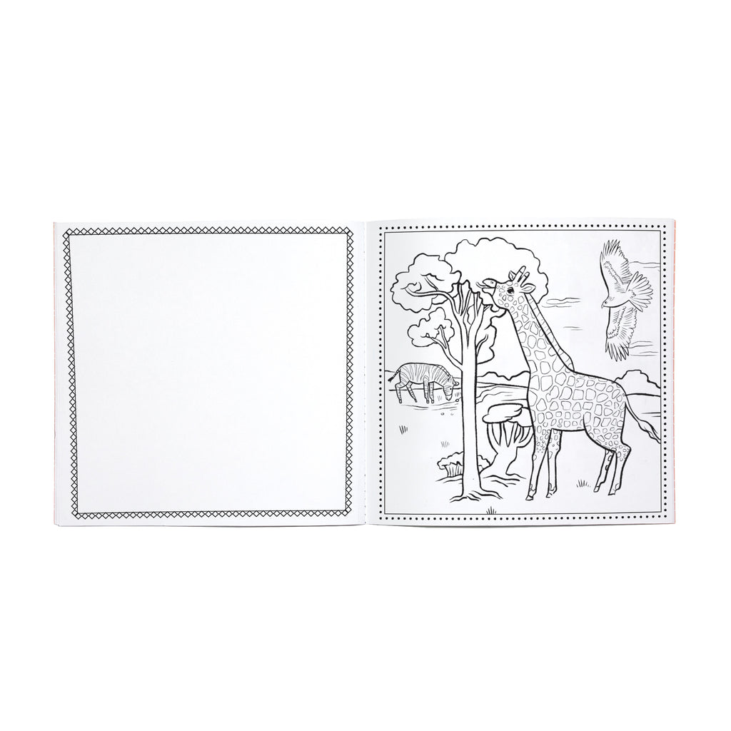 Wild Animals Square Coloring Book