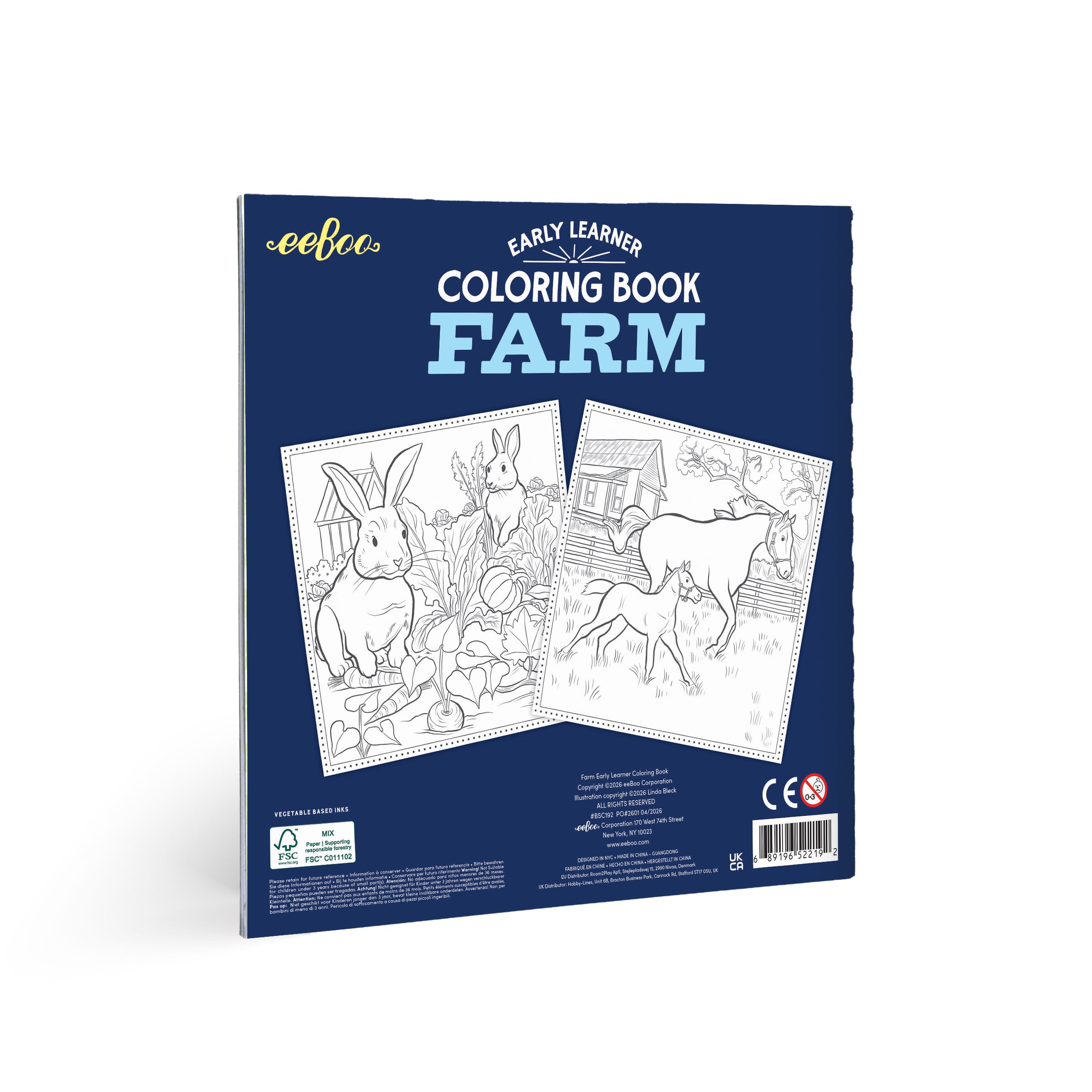 Farm Square Coloring Book
