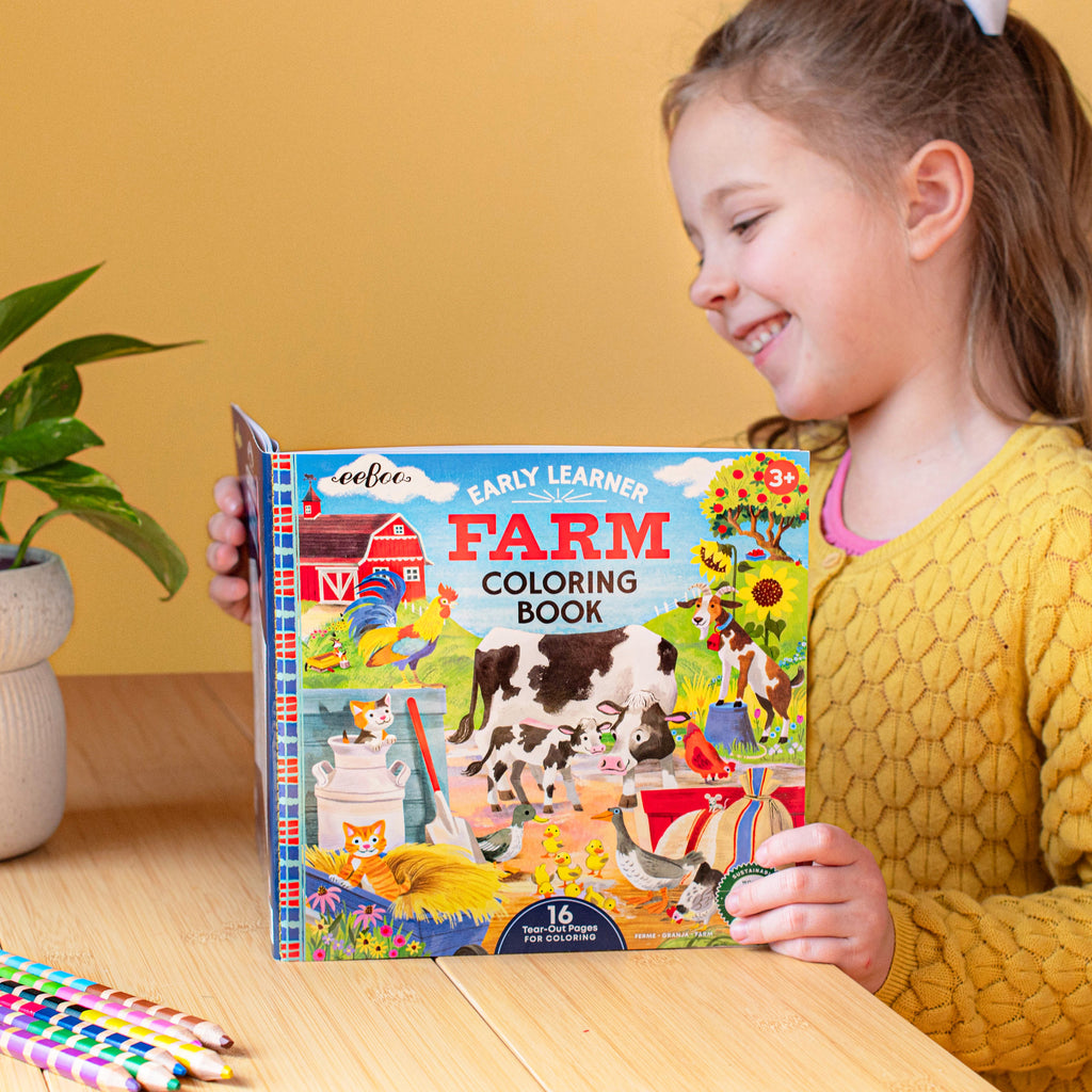 Farm Square Coloring Book