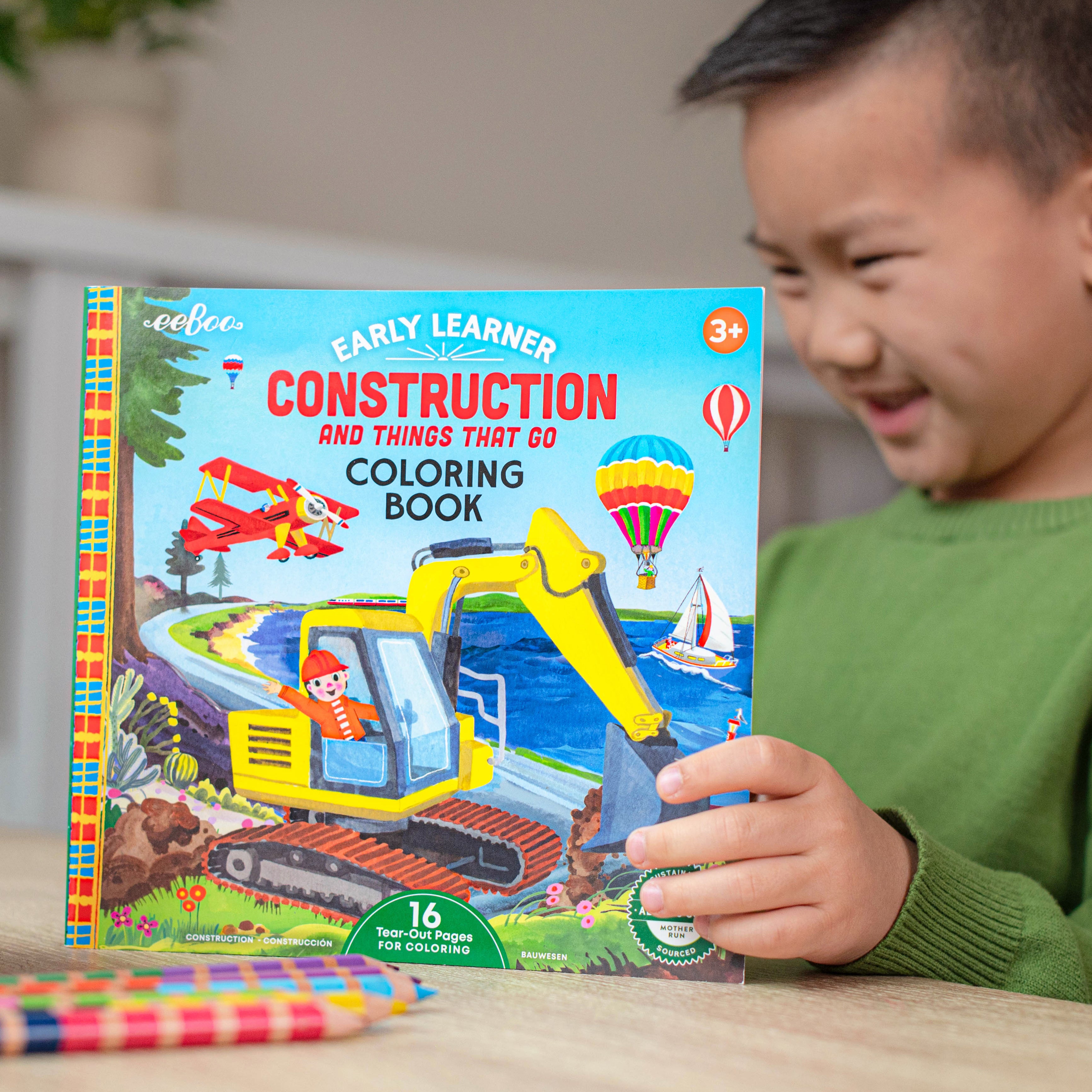 Construction Square Coloring Book