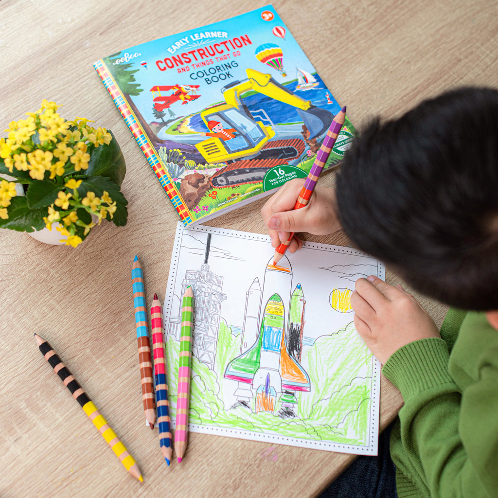 Construction Square Coloring Book