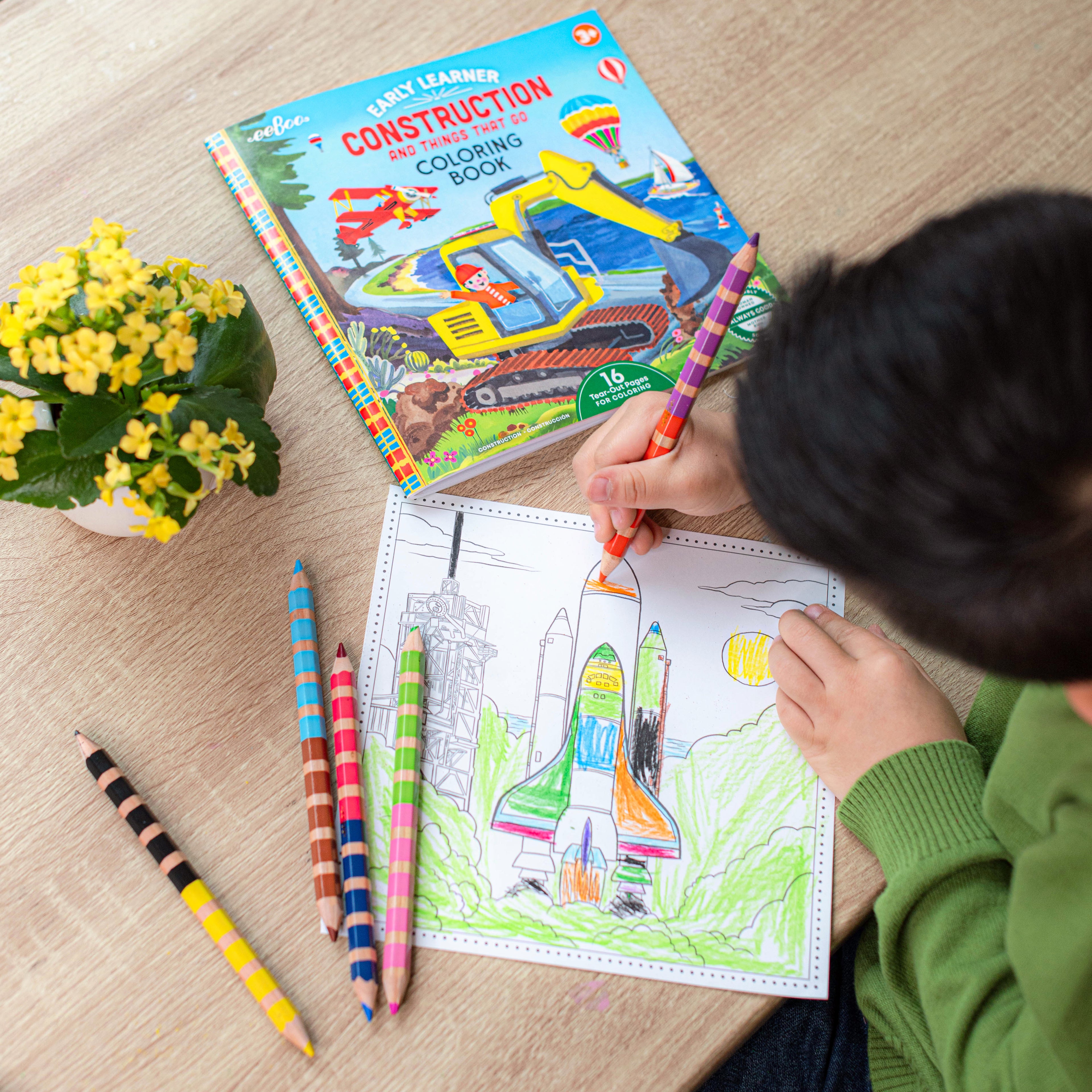 Construction Square Coloring Book