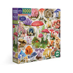 Jigsaw puzzle box featuring colorful mushrooms. Bountiful Mushrooms 1000 Piece Puzzle