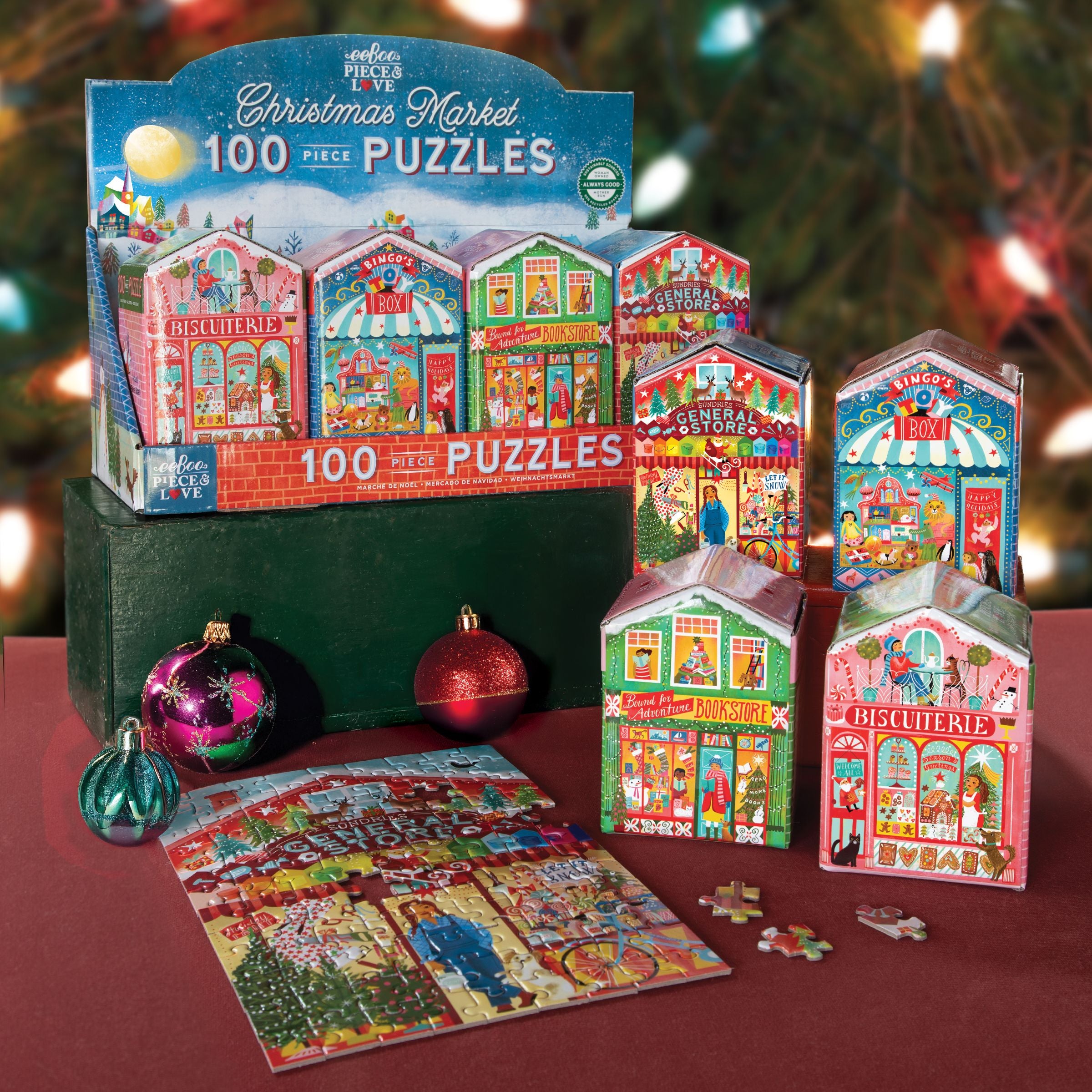 Christmas Market 100 Piece Puzzle Assortment (8)