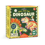 Dinosaur-themed toy packaging with colorful graphics 