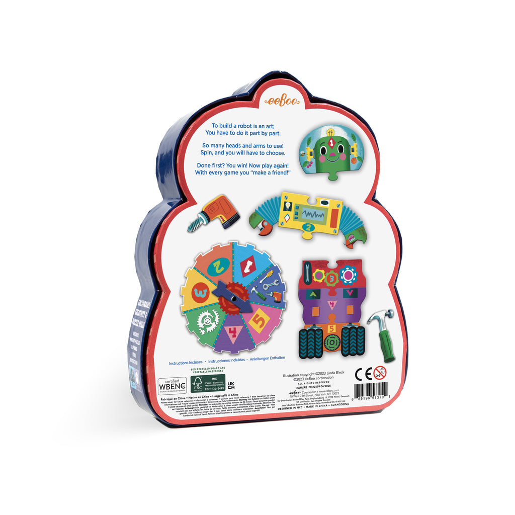 Build a Robot Shaped Spinner Game