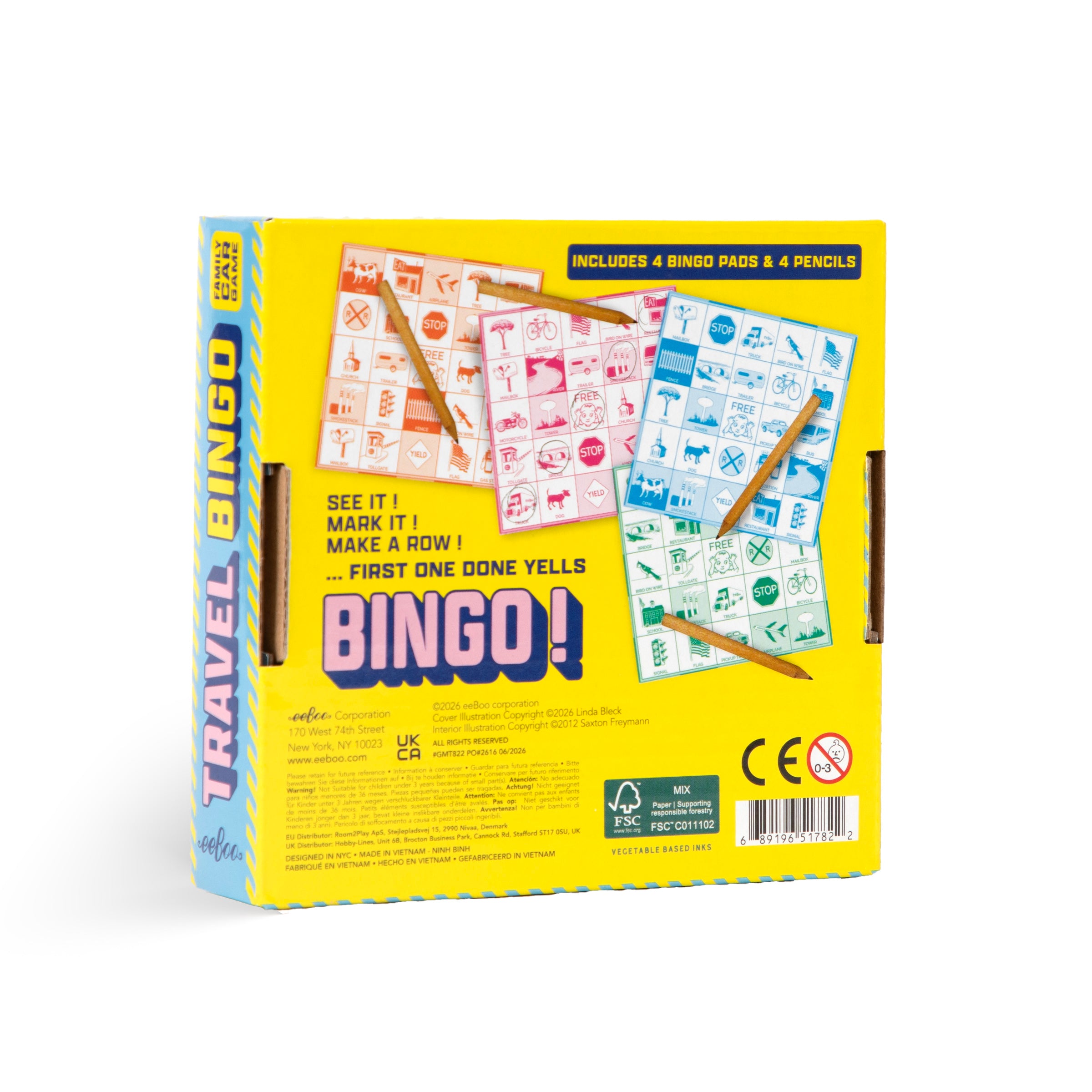 Back-Order Travel Bingo