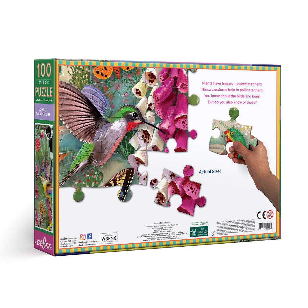 Love of Pollinators 100 Piece Puzzle