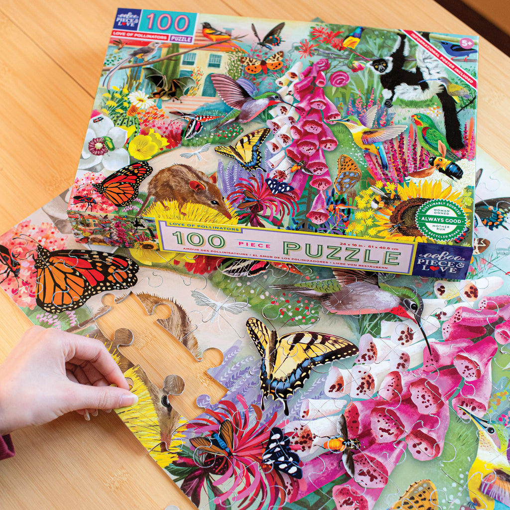 Love of Pollinators 100 Piece Puzzle