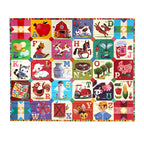 Colorful alphabet puzzle with illustrations of animals, objects, and letters-My Farm Alphabet 36 Piece Giant Puzzle