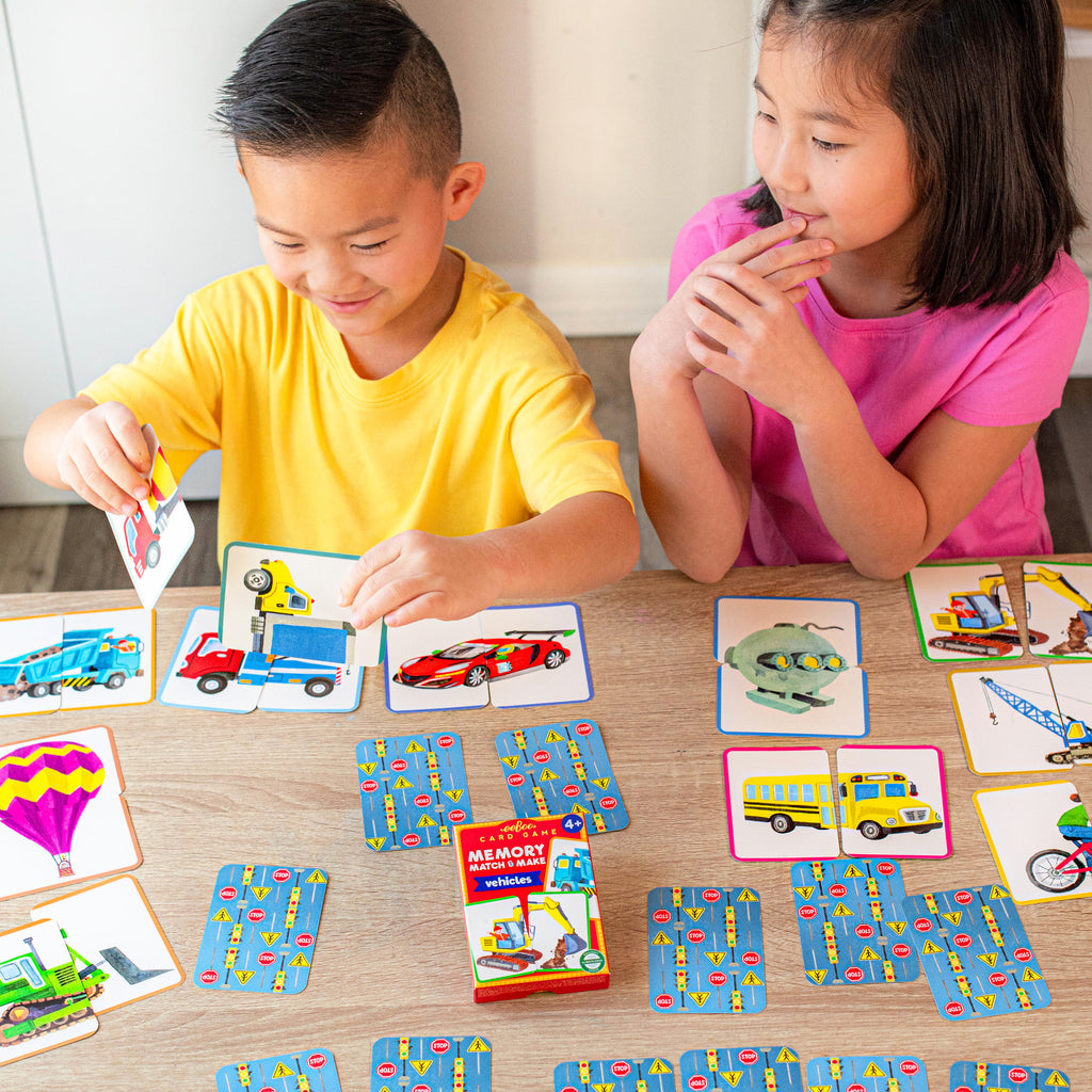 Vehicles Memory Match & Make