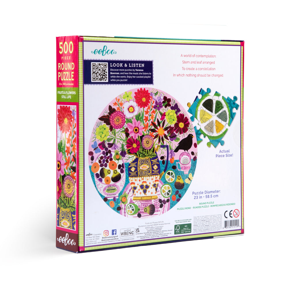 Fruits & Flowers Still Life 500 Piece Puzzle