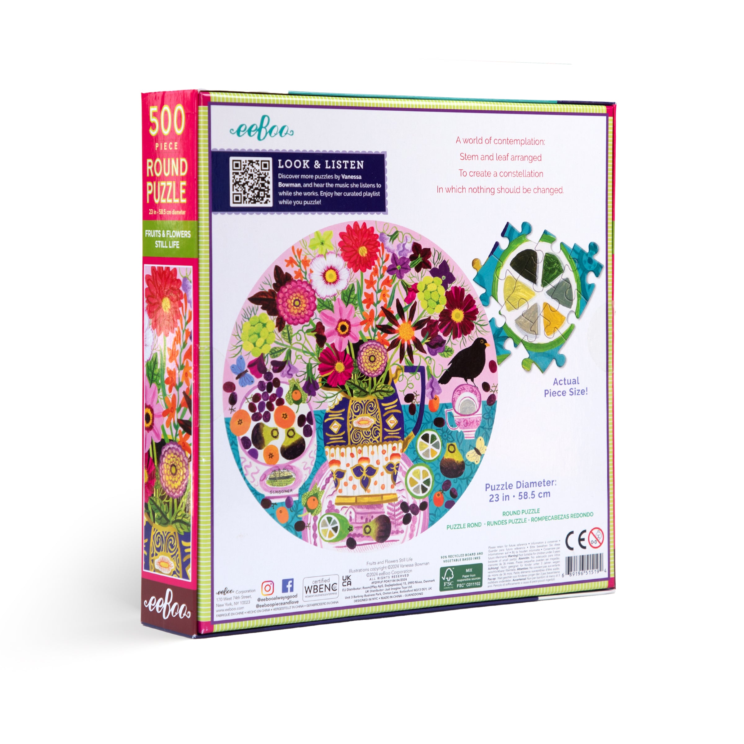 Fruits & Flowers Still Life 500 Piece Puzzle