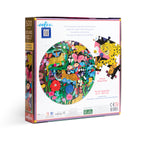 Jaguars and Butterflies 500 Piece Round Puzzle