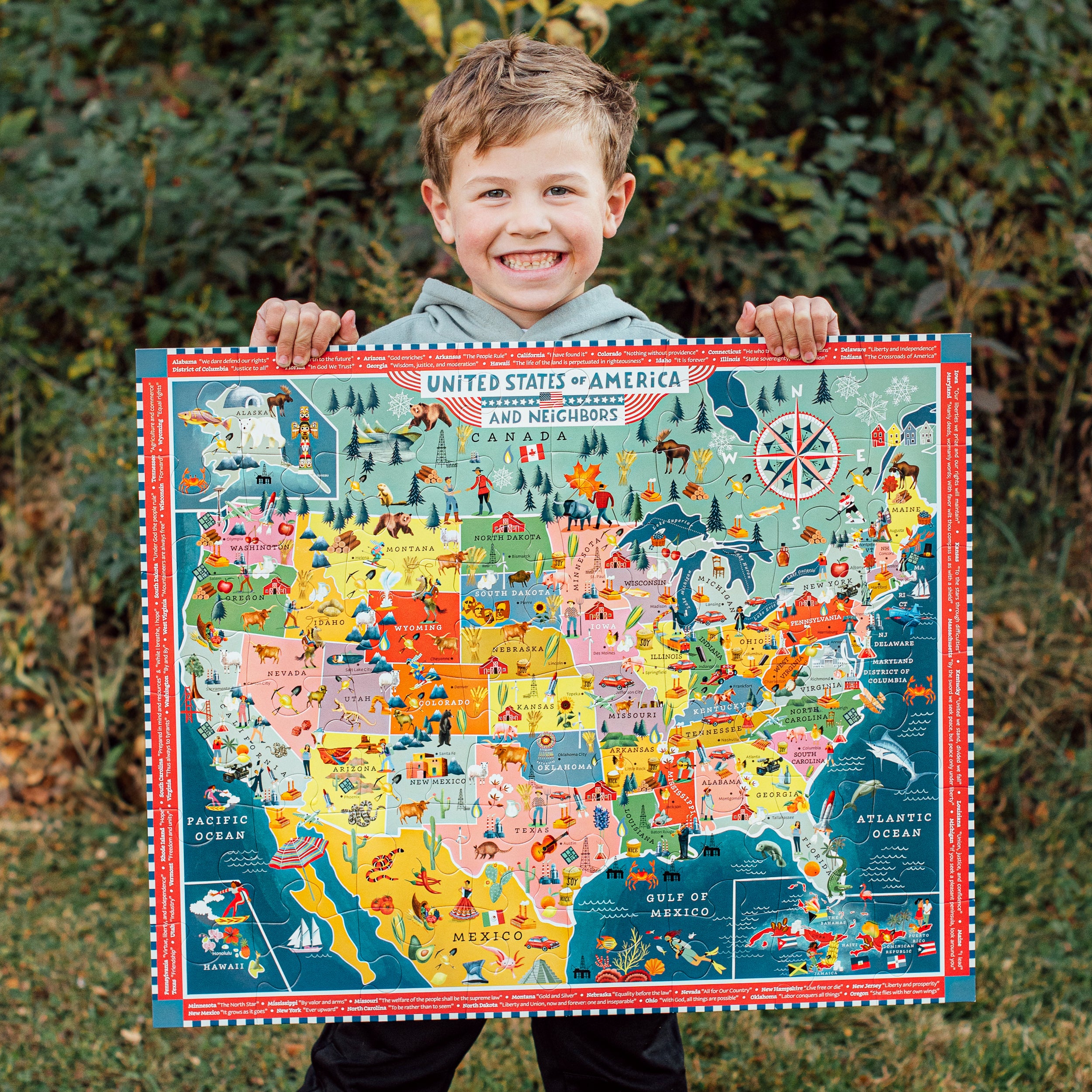 USA Map 48 Piece Giant Puzzle