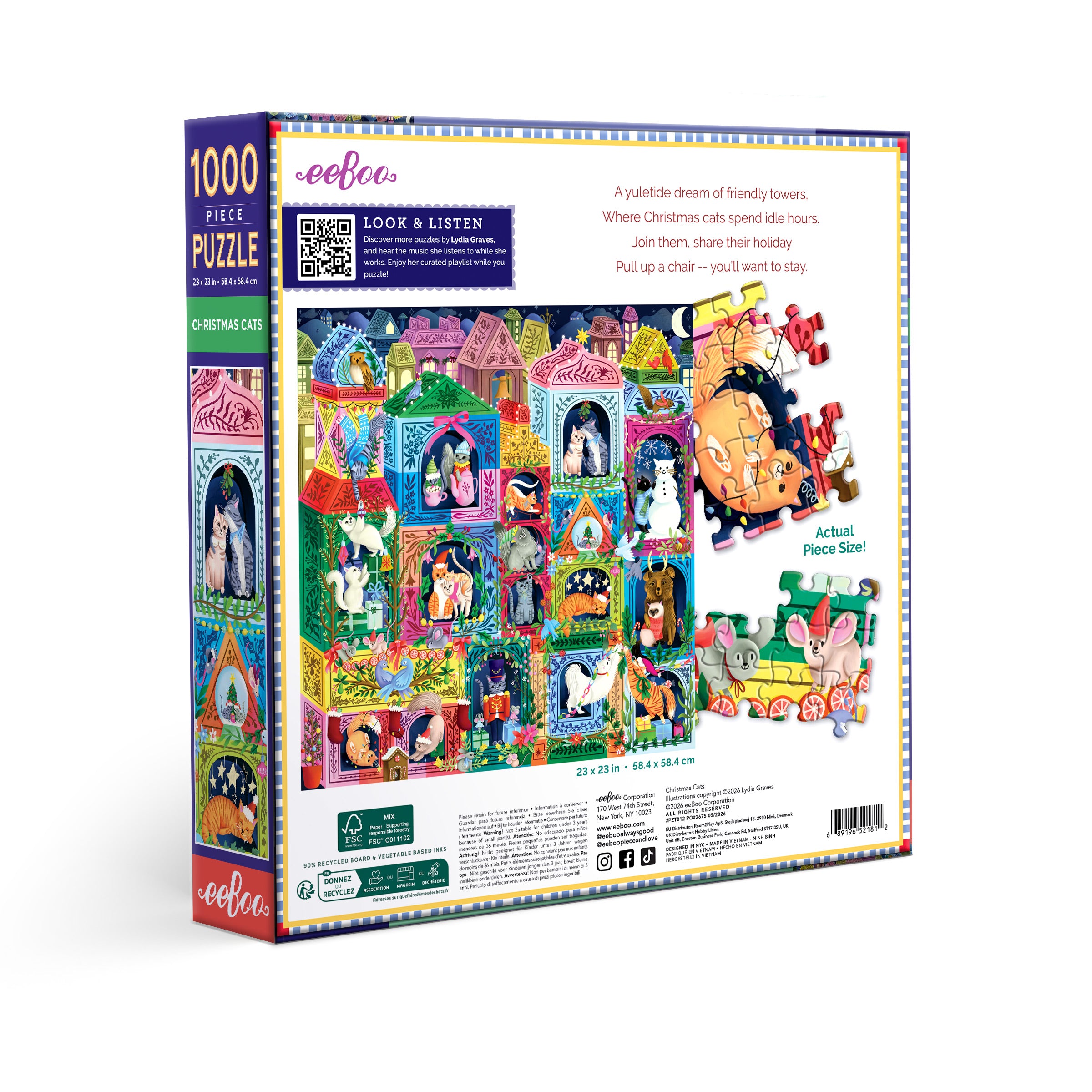 Christmas Cats 1000 Piece Puzzle