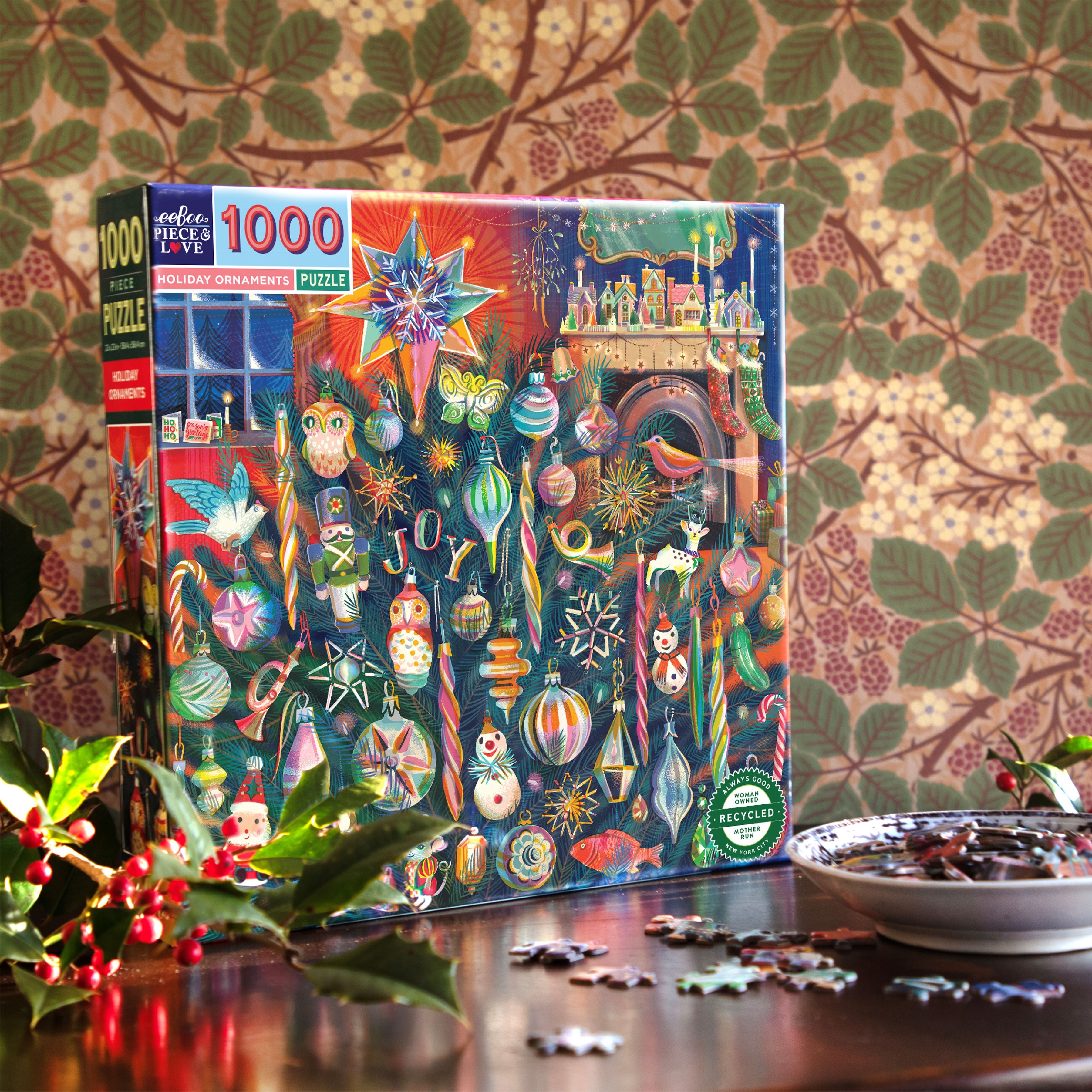 Holiday Ornaments 1000 Piece Puzzle