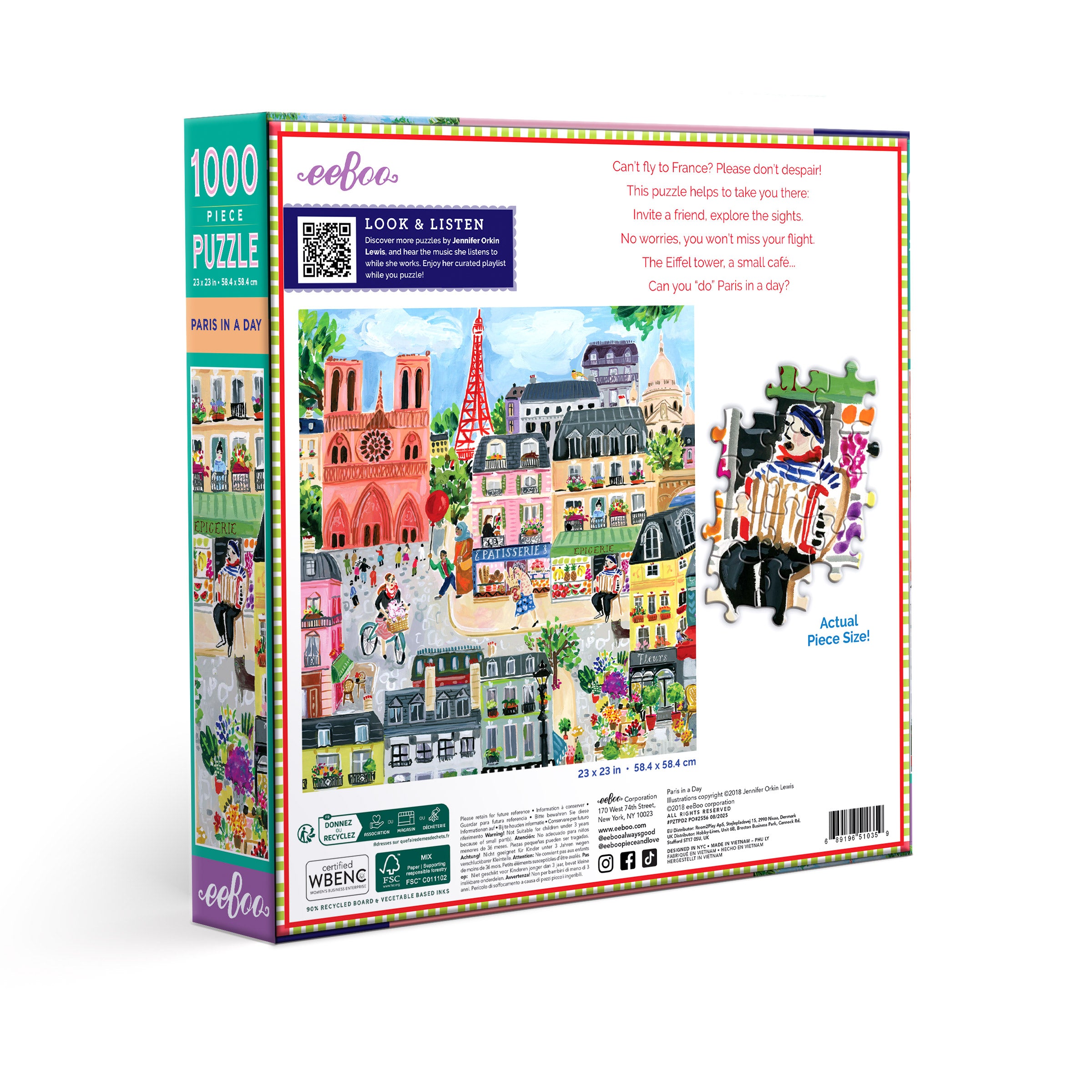 Paris in a Day 1000 Piece Puzzle