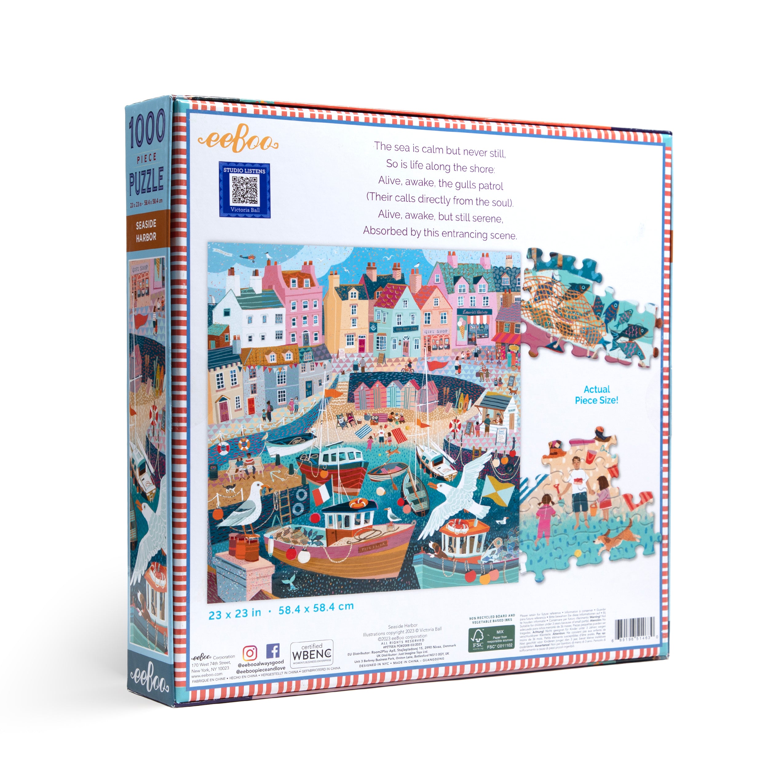 Seaside Harbor 1000 Piece Square Puzzle