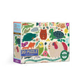 Box of a 20-piece puzzle featuring illustrations of small animals and nature elements. Petite Pets 20 Piece Puzzle