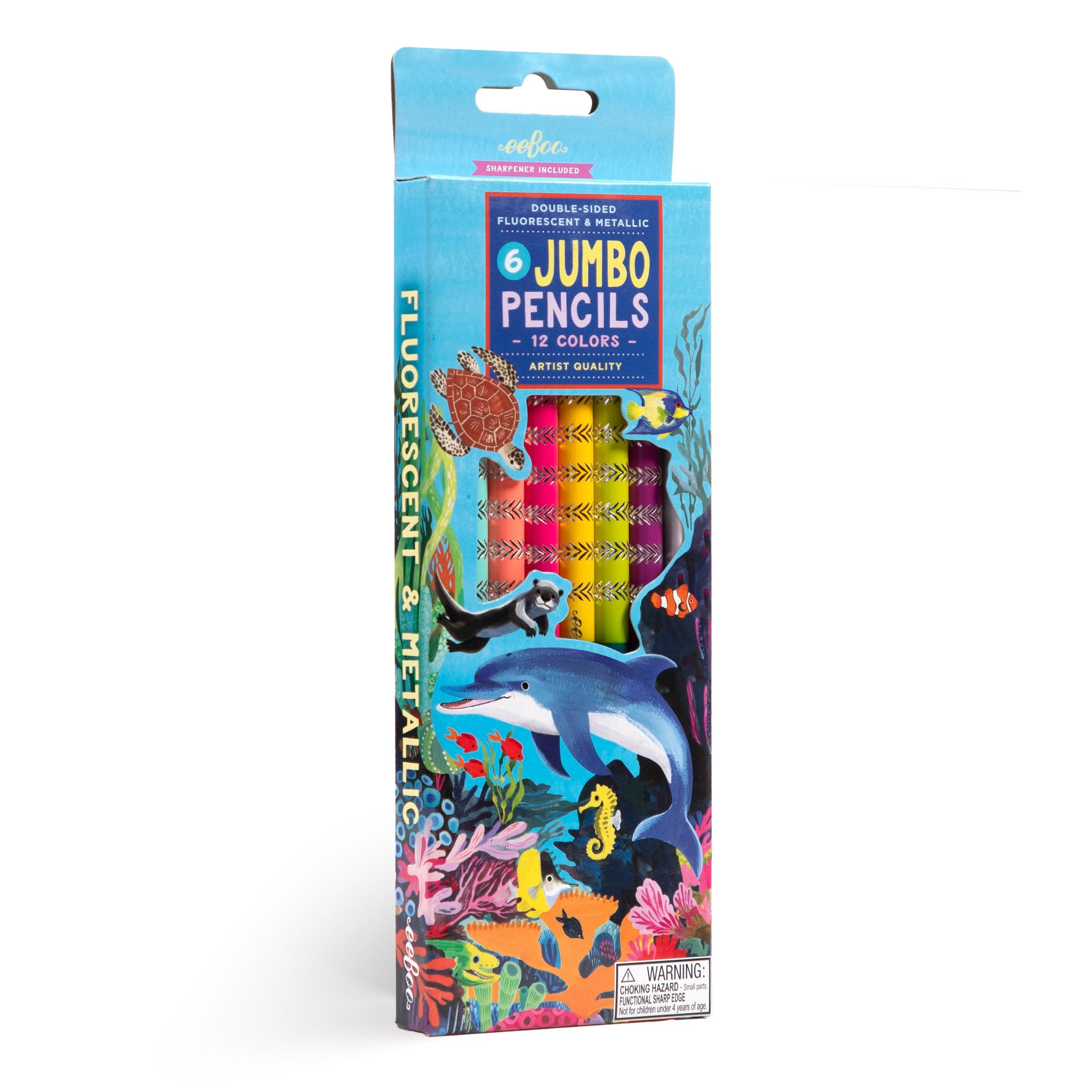 Sea Life 6 Jumbo Color Pencils