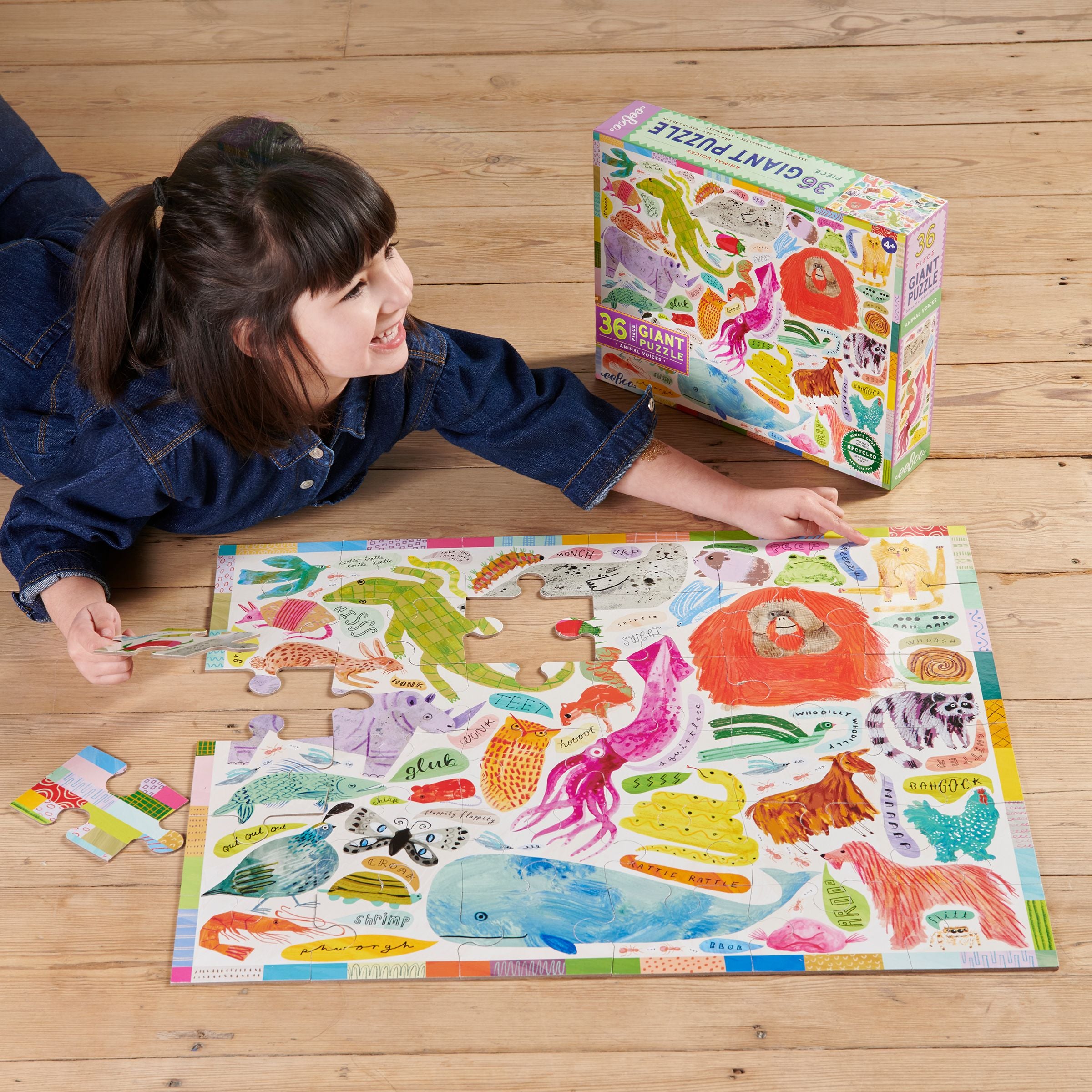 Animal Voices 36 Piece Giant Puzzle