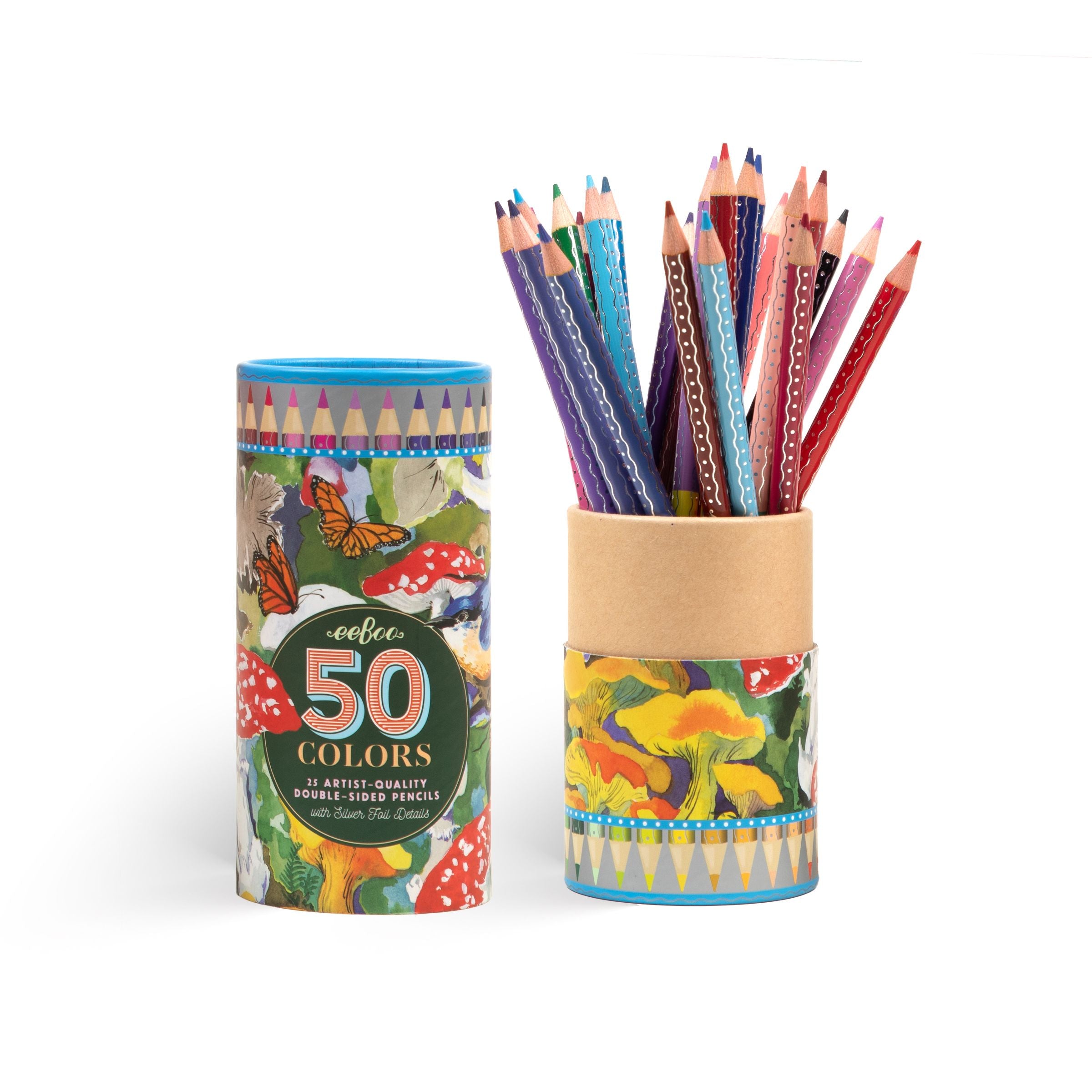 Mushroom 25 Double-Sided Color Pencils
