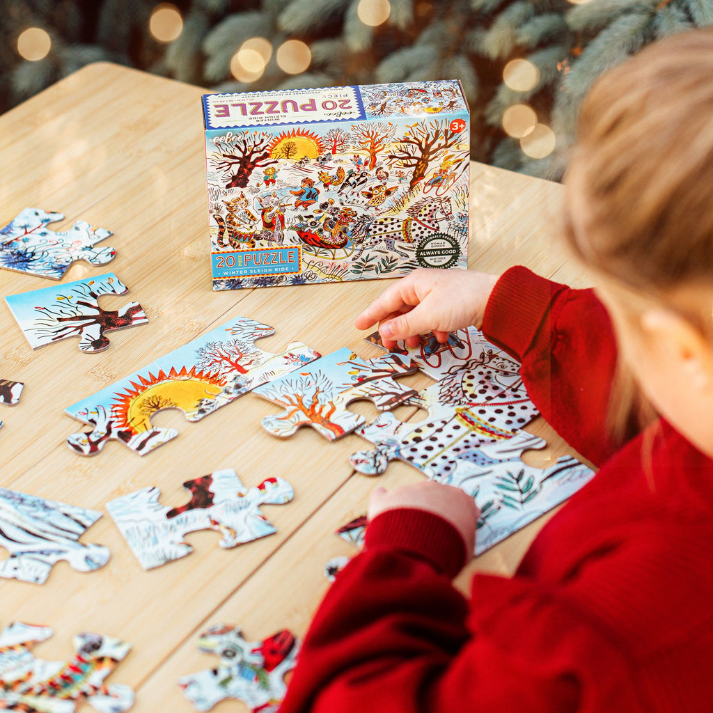 Winter Sleigh Ride 20 Piece Puzzle