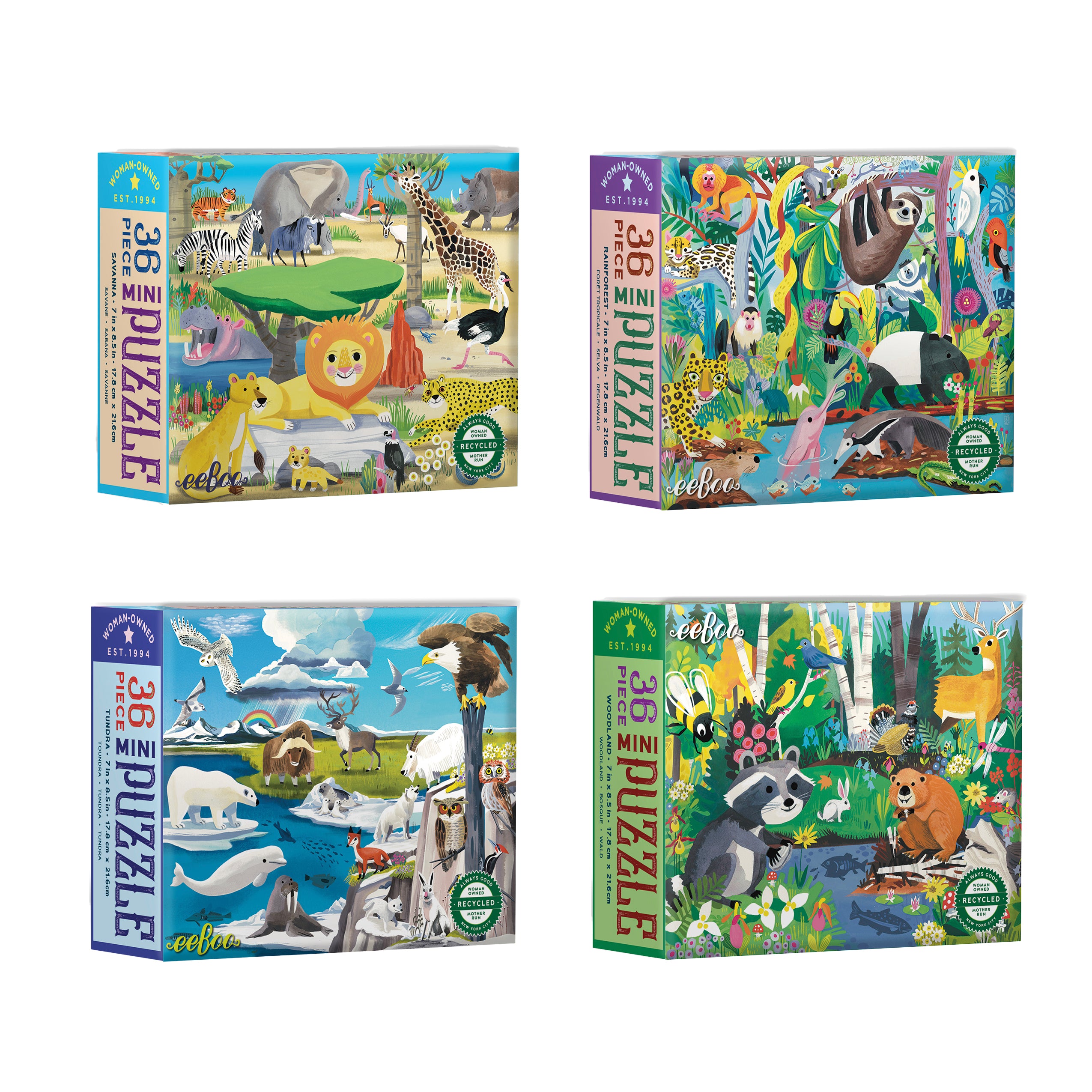 Wild Habitats Miniature Puzzle Assortment (16)