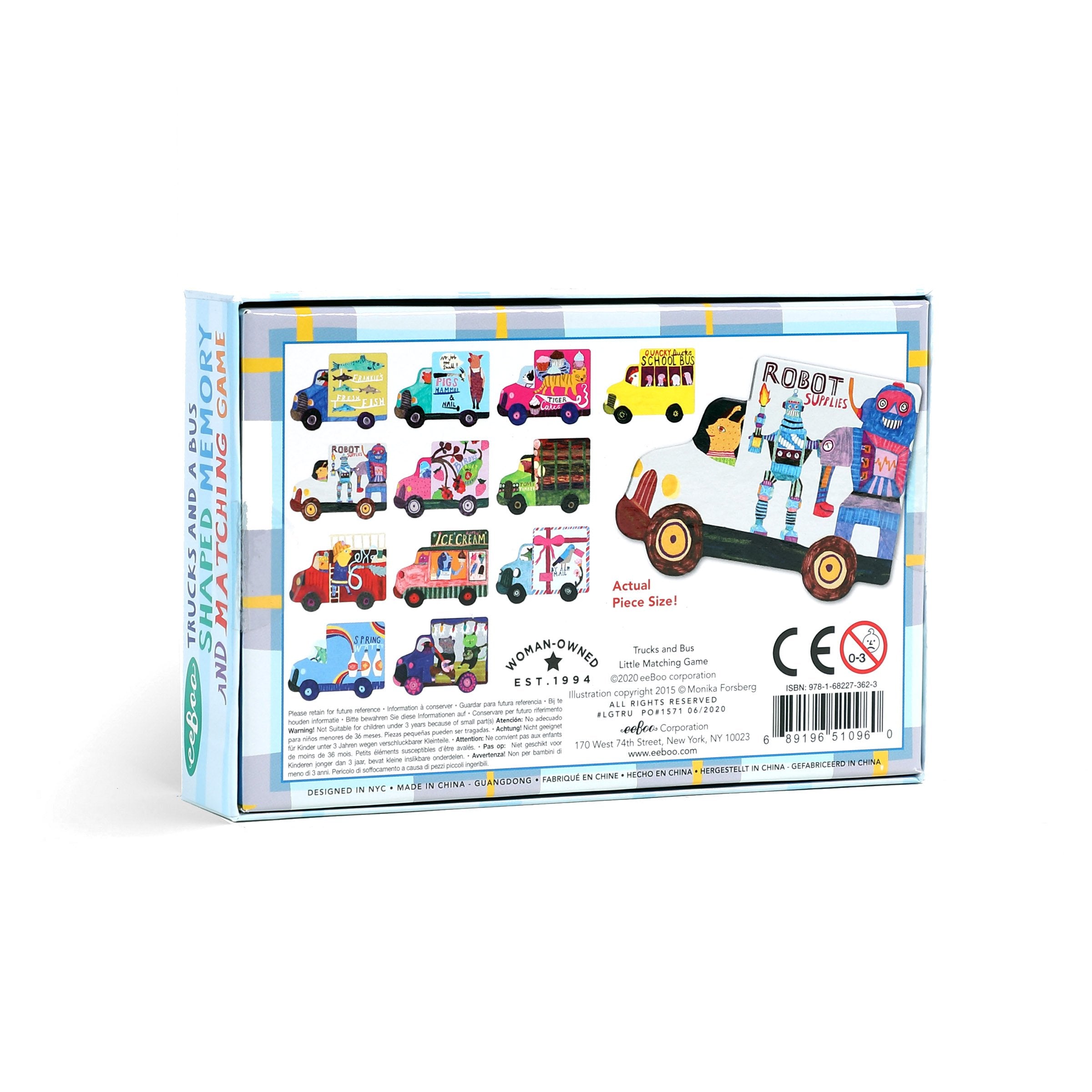Trucks & a Bus Little Memory & Matching Game
