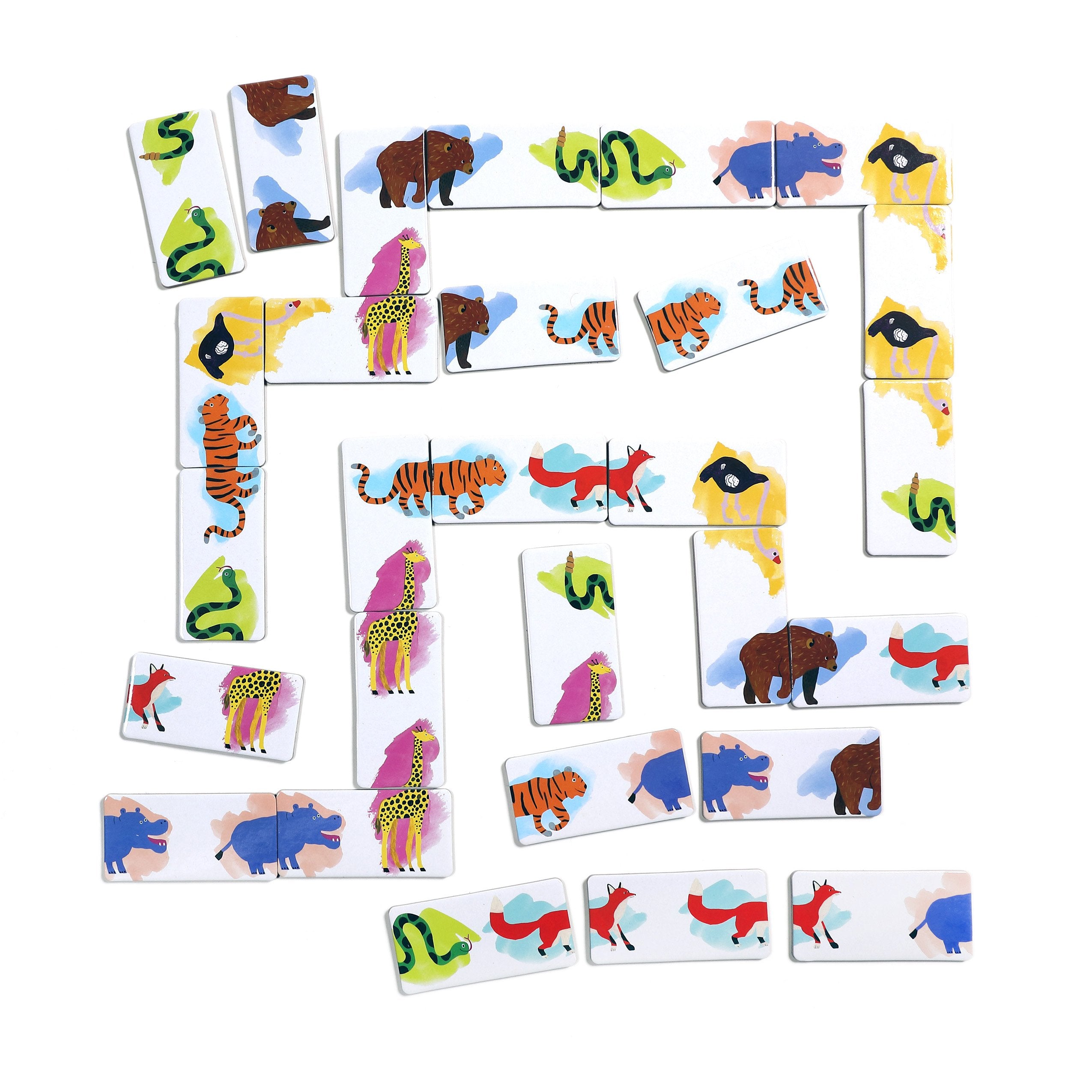 Animal Parade Head to Toe Dominoes