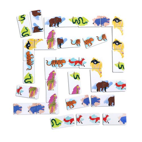 Animal Parade Head to Toe Dominoes