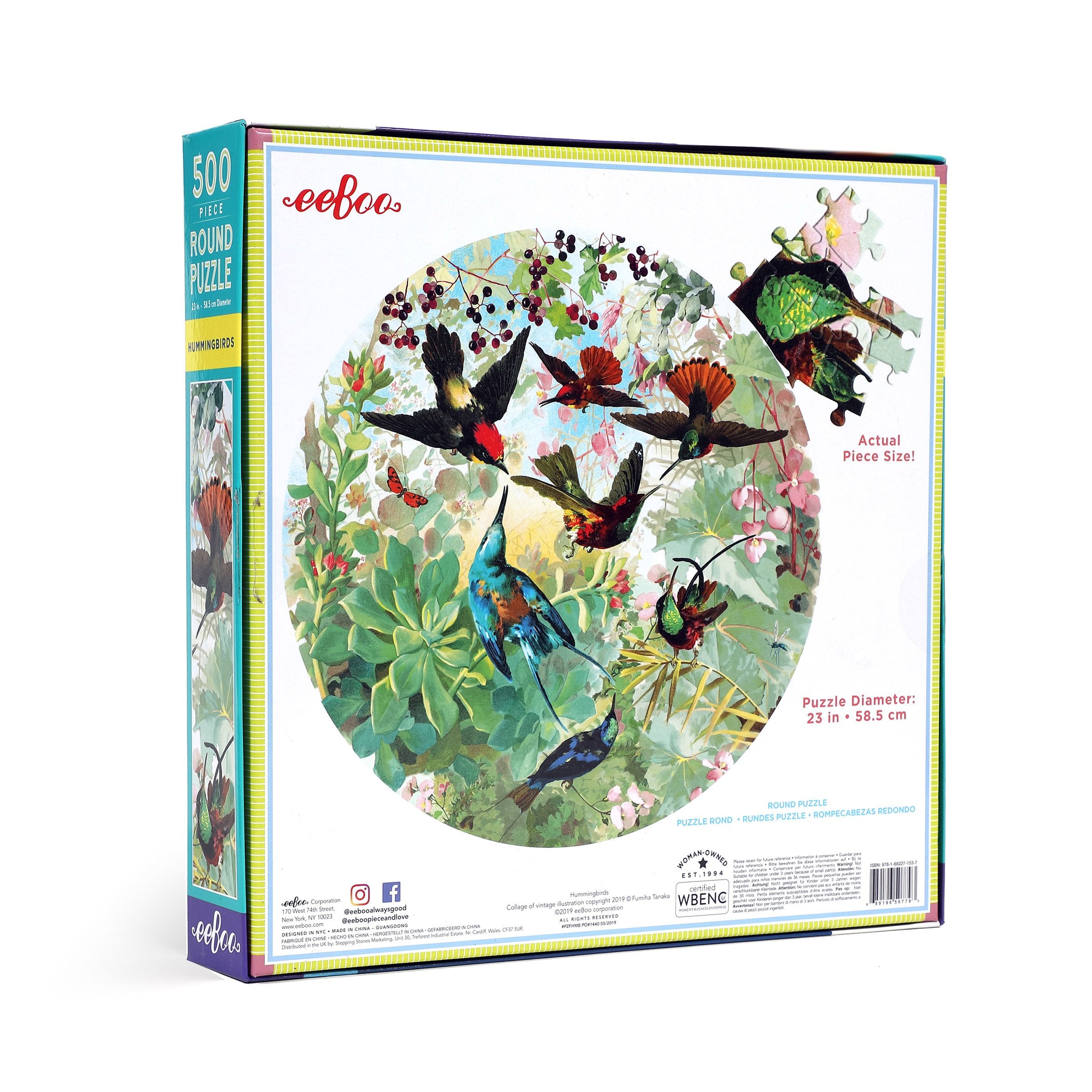 Hummingbirds 500 Piece Round Puzzle