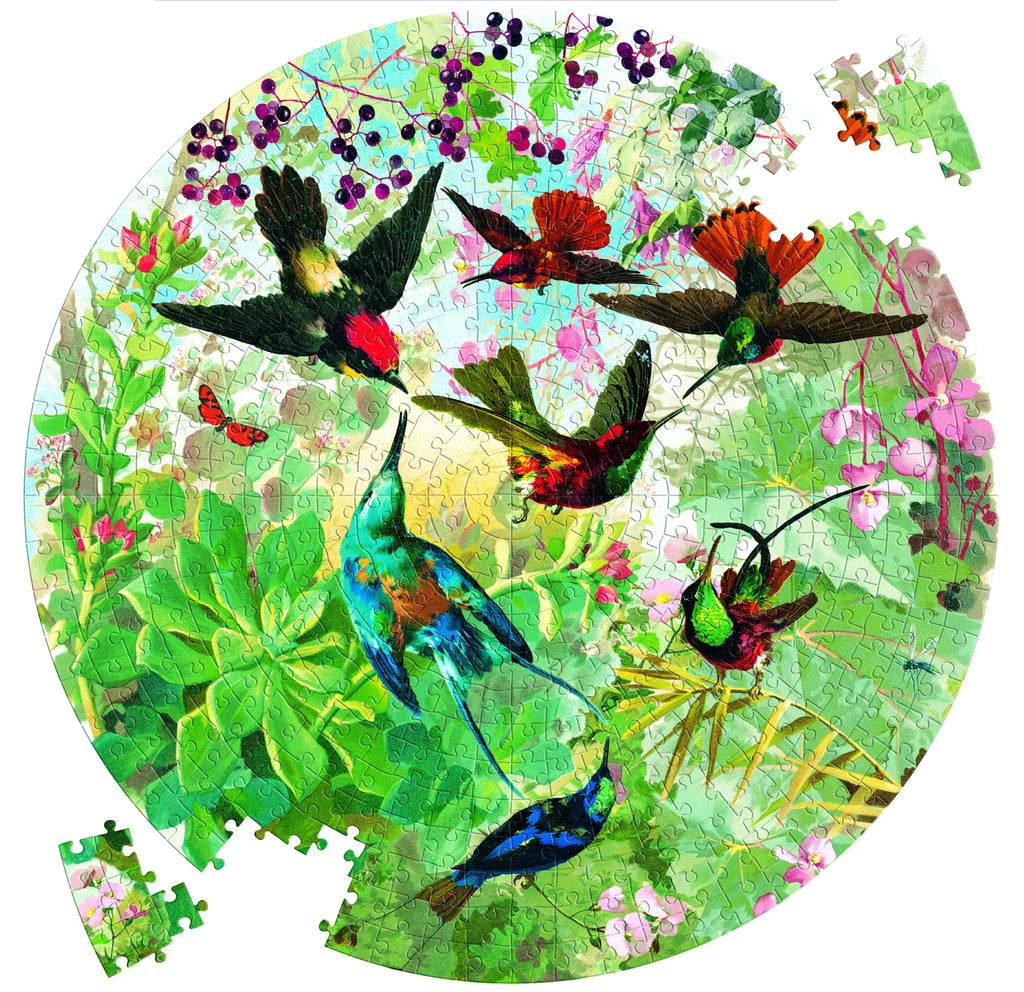 Hummingbirds 500 Piece Round Puzzle