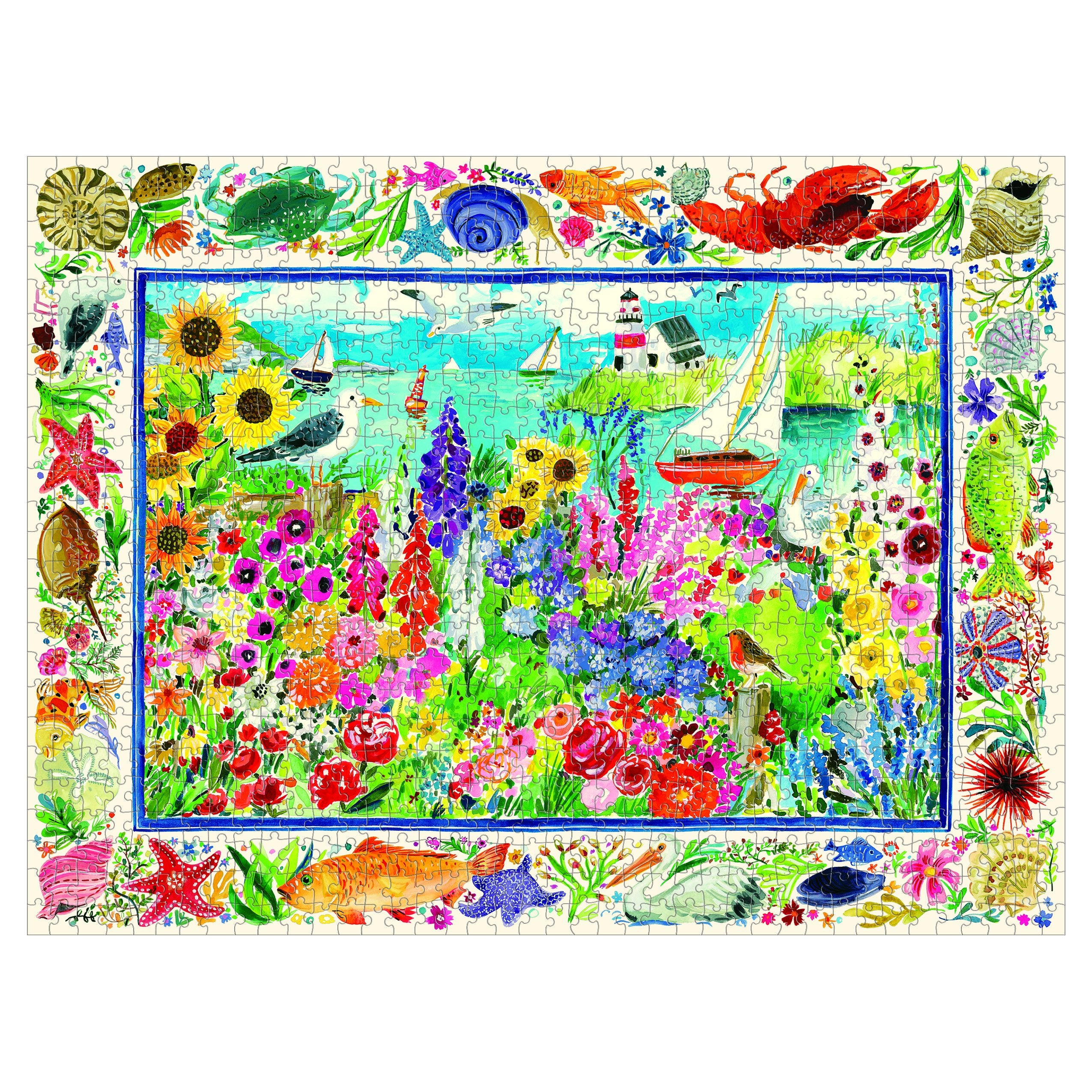 Seagull Garden 1000 Piece Rectangle Puzzle